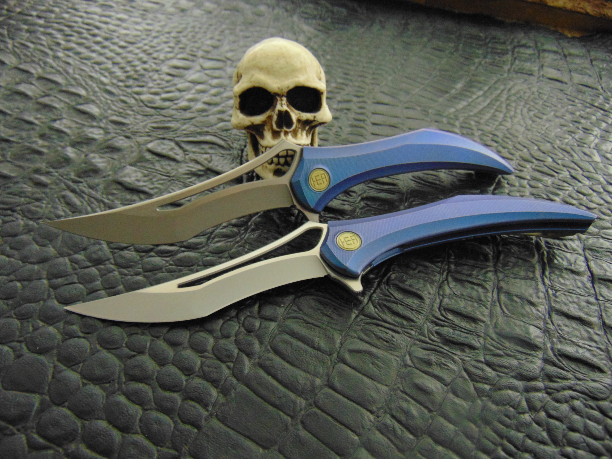 HEAdesigns 1 of 99 Integral Titanium Flame Anodized Blue*SOLD*