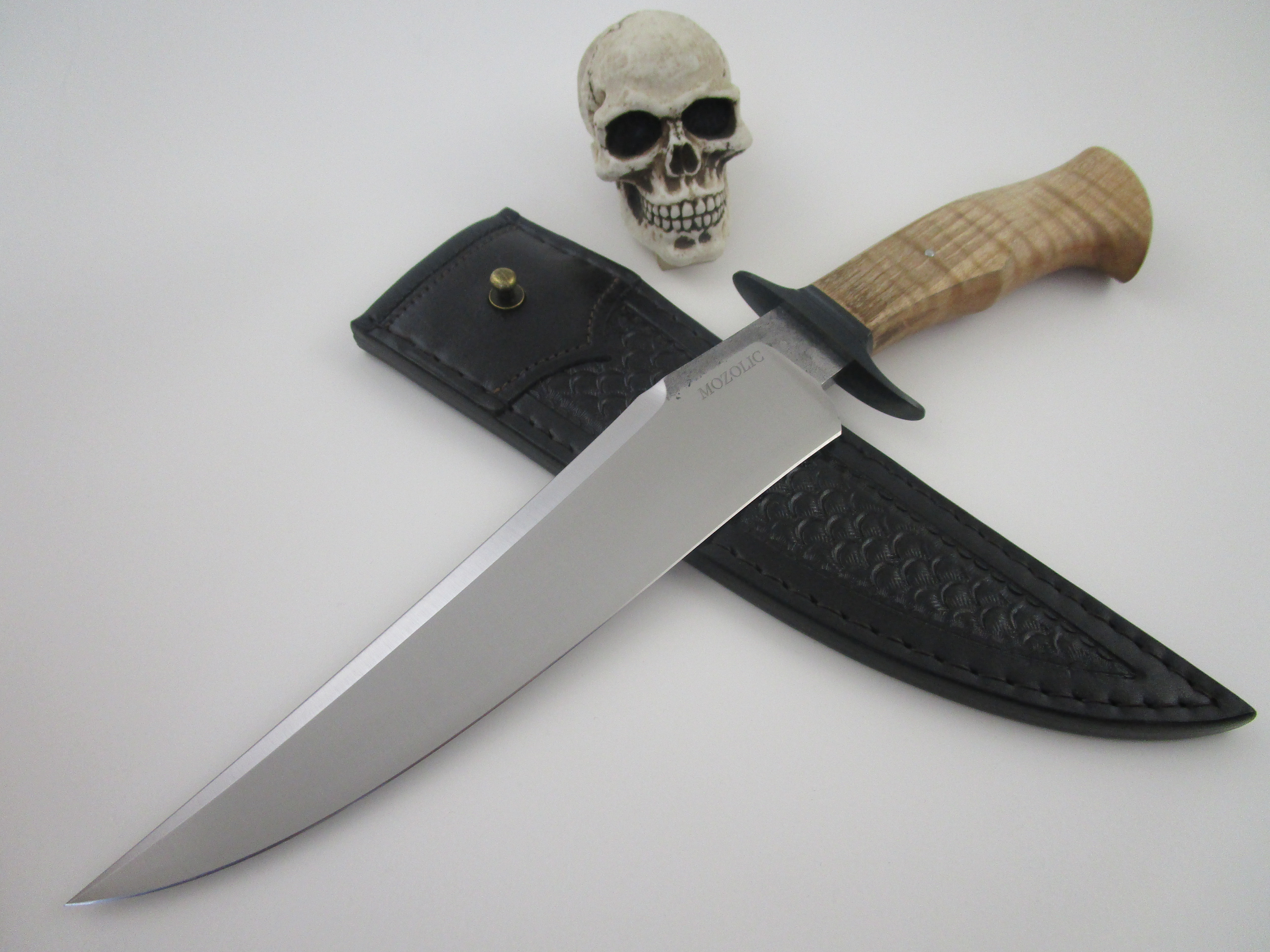 Milan Mozolic Custom Forged Curly Maple Fighter / Bowie*SOLD*